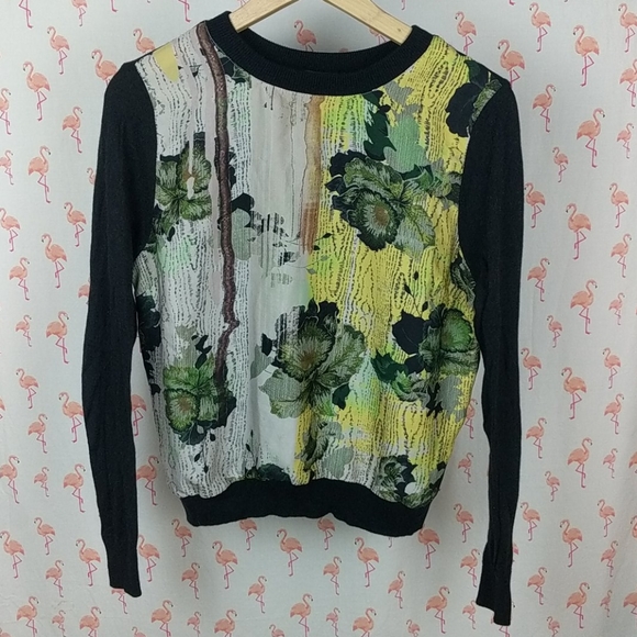TOPSHOP Floral Print Lightweight Knit Sweater - Picture 5 of 9